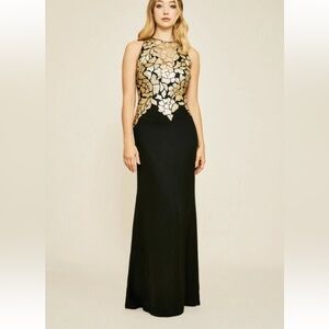 Tadashi Shoji Tuloni Sequin Crepe Gown Size 4 Formal Gown